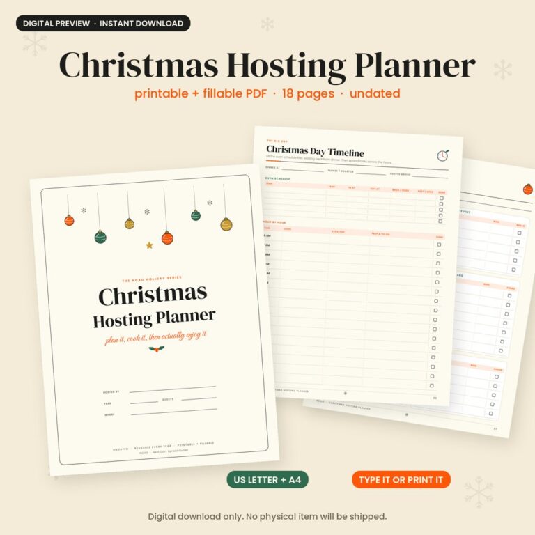 Christmas Hosting Planner